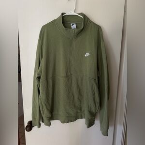 Nike Quarter Zip Pullover Green XXL Athleisure gym everyday casual workout